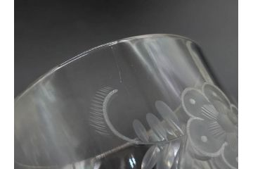 デンマーク　ROYAL COPENHAGEN(ロイヤルコペンハーゲン)　シャンパングラス/MEISSEN(マイセン)　マイセンクリスタル　ブルーオニオン　ロックグラス　繊細なデザインに気品を感じるグラス3点セット(タンブラー、オールドファッション、ワイン、コップ、北欧、共箱付き)(R-083281)