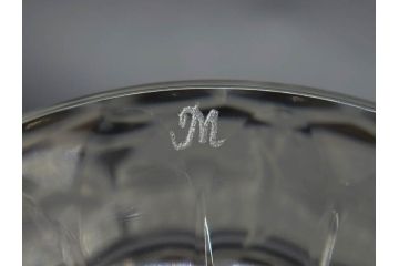デンマーク　ROYAL COPENHAGEN(ロイヤルコペンハーゲン)　シャンパングラス/MEISSEN(マイセン)　マイセンクリスタル　ブルーオニオン　ロックグラス　繊細なデザインに気品を感じるグラス3点セット(タンブラー、オールドファッション、ワイン、コップ、北欧、共箱付き)(R-083281)