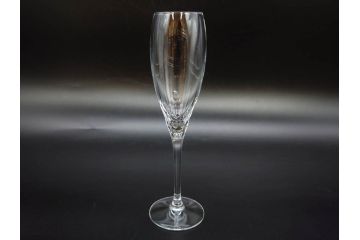 デンマーク　ROYAL COPENHAGEN(ロイヤルコペンハーゲン)　シャンパングラス/MEISSEN(マイセン)　マイセンクリスタル　ブルーオニオン　ロックグラス　繊細なデザインに気品を感じるグラス3点セット(タンブラー、オールドファッション、ワイン、コップ、北欧、共箱付き)(R-083281)