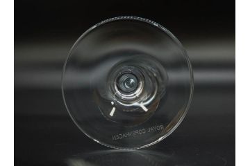 デンマーク　ROYAL COPENHAGEN(ロイヤルコペンハーゲン)　シャンパングラス/MEISSEN(マイセン)　マイセンクリスタル　ブルーオニオン　ロックグラス　繊細なデザインに気品を感じるグラス3点セット(タンブラー、オールドファッション、ワイン、コップ、北欧、共箱付き)(R-083281)