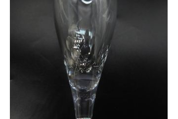 デンマーク　ROYAL COPENHAGEN(ロイヤルコペンハーゲン)　シャンパングラス/MEISSEN(マイセン)　マイセンクリスタル　ブルーオニオン　ロックグラス　繊細なデザインに気品を感じるグラス3点セット(タンブラー、オールドファッション、ワイン、コップ、北欧、共箱付き)(R-083281)