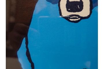真作　ジョージ・ロドリーゲ　George Rodrigue　ブルードッグ　87/350　鮮やかな色彩と独特のタッチに惹きつけられるシルクスクリーン(絵画、版画、犬、サイン入り、額装)(R-083282)　