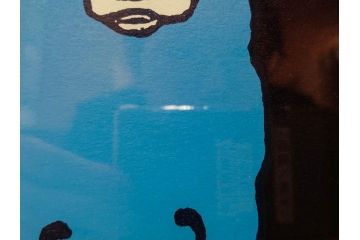 真作　ジョージ・ロドリーゲ　George Rodrigue　ブルードッグ　87/350　鮮やかな色彩と独特のタッチに惹きつけられるシルクスクリーン(絵画、版画、犬、サイン入り、額装)(R-083282)　