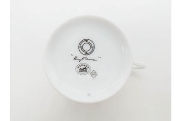 フランス　HERMES(エルメス)　リズム　洗練されたデザインが魅力のコーヒーカップ&ソーサー2客セット(C&S、金彩、碗皿、洋食器、共箱付)(R-083283)