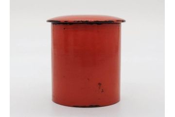 江戸期　七代 中村宗哲　金林寺根来塗　使い込むほどに味わい深くなる棗(木製、漆器、茶入れ、茶道具、茶筒、茶器、外箱付き)(R-083285)