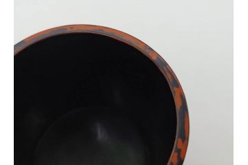 江戸期　七代 中村宗哲　金林寺根来塗　使い込むほどに味わい深くなる棗(木製、漆器、茶入れ、茶道具、茶筒、茶器、外箱付き)(R-083285)