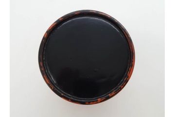 江戸期　七代 中村宗哲　金林寺根来塗　使い込むほどに味わい深くなる棗(木製、漆器、茶入れ、茶道具、茶筒、茶器、外箱付き)(R-083285)