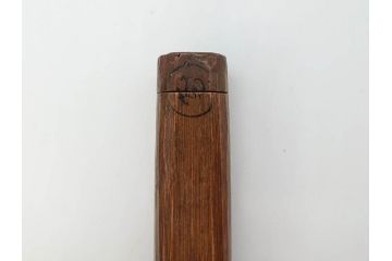 時代物　山田宗偏　妹背山　茶道具　奥深い魅力を持つ竹茶杓・共筒セット(共箱付、外箱付)(R-083289)