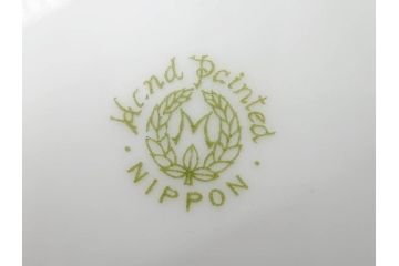 明治〜大正期　オールドノリタケ　NORITAKE　木の実　金彩　金盛　ハンドペイント　自然モチーフが繊細な筆致と豊かな色彩で描かれた優雅な雰囲気のボウル(深皿、鉢、プレート、洋食器)(R-083291)