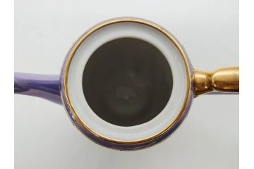 大正〜昭和初期　オールドノリタケ　NORITAKE　ラスター彩　金彩　金盛　花蝶　美しい光沢がテーブルを華やかに彩るデミタスコーヒーセット(キャビネット、ティー、ポット、クリーマー、シュガーポット、カップ&ソーサー、C&S、洋食器)(R-083292)