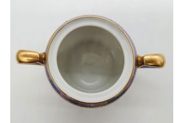 大正〜昭和初期　オールドノリタケ　NORITAKE　ラスター彩　金彩　金盛　花蝶　美しい光沢がテーブルを華やかに彩るデミタスコーヒーセット(キャビネット、ティー、ポット、クリーマー、シュガーポット、カップ&ソーサー、C&S、洋食器)(R-083292)