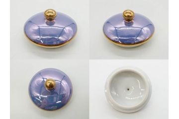 大正〜昭和初期　オールドノリタケ　NORITAKE　ラスター彩　金彩　金盛　花蝶　美しい光沢がテーブルを華やかに彩るデミタスコーヒーセット(キャビネット、ティー、ポット、クリーマー、シュガーポット、カップ&ソーサー、C&S、洋食器)(R-083292)