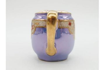大正〜昭和初期　オールドノリタケ　NORITAKE　ラスター彩　金彩　金盛　花蝶　美しい光沢がテーブルを華やかに彩るデミタスコーヒーセット(キャビネット、ティー、ポット、クリーマー、シュガーポット、カップ&ソーサー、C&S、洋食器)(R-083292)