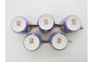 大正〜昭和初期　オールドノリタケ　NORITAKE　ラスター彩　金彩　金盛　花蝶　美しい光沢がテーブルを華やかに彩るデミタスコーヒーセット(キャビネット、ティー、ポット、クリーマー、シュガーポット、カップ&ソーサー、C&S、洋食器)(R-083292)