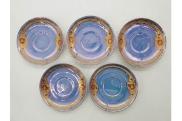 大正〜昭和初期　オールドノリタケ　NORITAKE　ラスター彩　金彩　金盛　花蝶　美しい光沢がテーブルを華やかに彩るデミタスコーヒーセット(キャビネット、ティー、ポット、クリーマー、シュガーポット、カップ&ソーサー、C&S、洋食器)(R-083292)