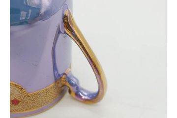 大正〜昭和初期　オールドノリタケ　NORITAKE　ラスター彩　金彩　金盛　花蝶　美しい光沢がテーブルを華やかに彩るデミタスコーヒーセット(キャビネット、ティー、ポット、クリーマー、シュガーポット、カップ&ソーサー、C&S、洋食器)(R-083292)