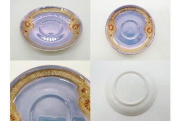 大正〜昭和初期　オールドノリタケ　NORITAKE　ラスター彩　金彩　金盛　花蝶　美しい光沢がテーブルを華やかに彩るデミタスコーヒーセット(キャビネット、ティー、ポット、クリーマー、シュガーポット、カップ&ソーサー、C&S、洋食器)(R-083292)
