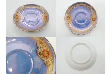 大正〜昭和初期　オールドノリタケ　NORITAKE　ラスター彩　金彩　金盛　花蝶　美しい光沢がテーブルを華やかに彩るデミタスコーヒーセット(キャビネット、ティー、ポット、クリーマー、シュガーポット、カップ&ソーサー、C&S、洋食器)(R-083292)