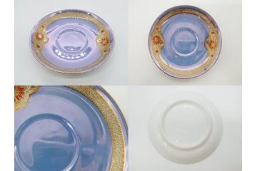 大正〜昭和初期　オールドノリタケ　NORITAKE　ラスター彩　金彩　金盛　花蝶　美しい光沢がテーブルを華やかに彩るデミタスコーヒーセット(キャビネット、ティー、ポット、クリーマー、シュガーポット、カップ&ソーサー、C&S、洋食器)(R-083292)