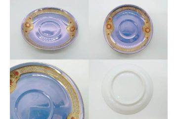 大正〜昭和初期　オールドノリタケ　NORITAKE　ラスター彩　金彩　金盛　花蝶　美しい光沢がテーブルを華やかに彩るデミタスコーヒーセット(キャビネット、ティー、ポット、クリーマー、シュガーポット、カップ&ソーサー、C&S、洋食器)(R-083292)