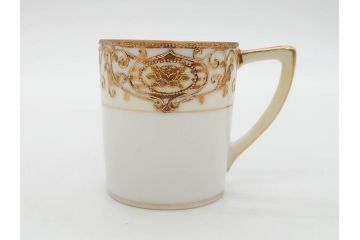 大正〜昭和初期　オールドノリタケ　NORITAKE　意匠登録　金彩　金盛　No.175　ハンドペイント　上品で華やかな佇まいのコーヒーポット・カップ&ソーサー・ソルト&ペッパーシェーカー・プレート2枚セット(デミタス、オーバル、深皿、C&S、洋食器)(R-083293)