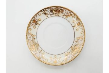 大正〜昭和初期　オールドノリタケ　NORITAKE　意匠登録　金彩　金盛　No.175　ハンドペイント　上品で華やかな佇まいのコーヒーポット・カップ&ソーサー・ソルト&ペッパーシェーカー・プレート2枚セット(デミタス、オーバル、深皿、C&S、洋食器)(R-083293)