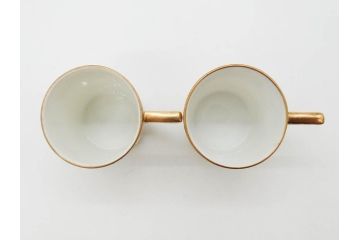 大正〜昭和初期　オールドノリタケ　NORITAKE　意匠登録　金彩　金盛　No.175　ハンドペイント　上品で華やかな佇まいのコーヒーポット・カップ&ソーサー・ソルト&ペッパーシェーカー・プレート2枚セット(デミタス、オーバル、深皿、C&S、洋食器)(R-083293)
