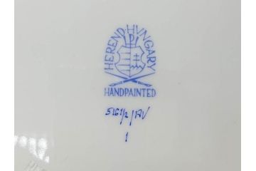 ヘレンド　ハンガリー　HEREND HVNGARY　アポニー・グリーン　スラップボール　深みのあるグリーンが食卓に落ち着きと品格をもたらすプレート6枚&ボウルセット(ディナー、パン皿、深皿、中皿、大皿、洋食器)(R-083294)