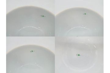ヘレンド　ハンガリー　HEREND HVNGARY　アポニー・グリーン　スラップボール　深みのあるグリーンが食卓に落ち着きと品格をもたらすプレート6枚&ボウルセット(ディナー、パン皿、深皿、中皿、大皿、洋食器)(R-083294)