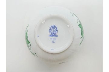 ヘレンド　ハンガリー　HEREND HVNGARY　アポニー・グリーン　スラップボール　深みのあるグリーンが食卓に落ち着きと品格をもたらすプレート6枚&ボウルセット(ディナー、パン皿、深皿、中皿、大皿、洋食器)(R-083294)