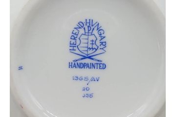 ヘレンド　ハンガリー　HEREND HVNGARY　アポニー・グリーン　スラップボール　深みのあるグリーンが食卓に落ち着きと品格をもたらすプレート6枚&ボウルセット(ディナー、パン皿、深皿、中皿、大皿、洋食器)(R-083294)