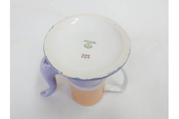 明治〜大正期　オールドノリタケ　NORITAKE　ラスター彩　金彩　コーヒーポット　デミタスカップ&ソーサー　異国情緒あふれるデザインが優雅なひとときを演出するコーヒーセット(風景、舟、船、マルキ印、オレンジ、C&S、洋食器)(R-083295)