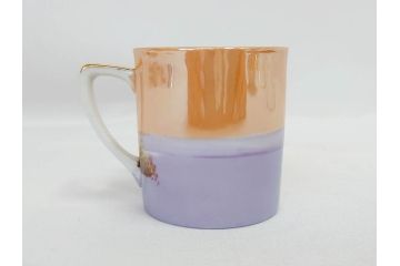 明治〜大正期　オールドノリタケ　NORITAKE　ラスター彩　金彩　コーヒーポット　デミタスカップ&ソーサー　異国情緒あふれるデザインが優雅なひとときを演出するコーヒーセット(風景、舟、船、マルキ印、オレンジ、C&S、洋食器)(R-083295)