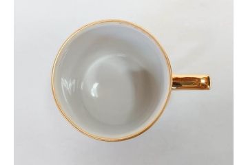 明治〜大正期　オールドノリタケ　NORITAKE　ラスター彩　金彩　コーヒーポット　デミタスカップ&ソーサー　異国情緒あふれるデザインが優雅なひとときを演出するコーヒーセット(風景、舟、船、マルキ印、オレンジ、C&S、洋食器)(R-083295)