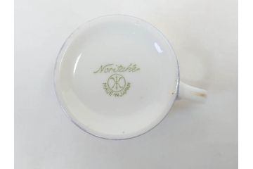 明治〜大正期　オールドノリタケ　NORITAKE　ラスター彩　金彩　コーヒーポット　デミタスカップ&ソーサー　異国情緒あふれるデザインが優雅なひとときを演出するコーヒーセット(風景、舟、船、マルキ印、オレンジ、C&S、洋食器)(R-083295)