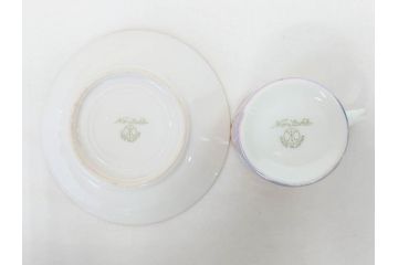 明治〜大正期　オールドノリタケ　NORITAKE　ラスター彩　金彩　コーヒーポット　デミタスカップ&ソーサー　異国情緒あふれるデザインが優雅なひとときを演出するコーヒーセット(風景、舟、船、マルキ印、オレンジ、C&S、洋食器)(R-083295)