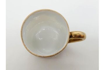 明治〜大正期　オールドノリタケ　NORITAKE　ラスター彩　金彩　金盛　花　手仕事の美しさが凝縮されたカップ&ソーサー4客セット(マルキ印、フラワー、オレンジ、風景、ハンドペイント、C&S、洋食器)(R-083296)