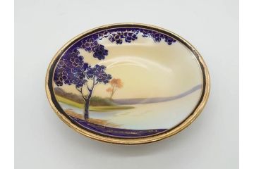 明治〜大正期　オールドノリタケ　NORITAKE　ラスター彩　金彩　金盛　花　手仕事の美しさが凝縮されたカップ&ソーサー4客セット(マルキ印、フラワー、オレンジ、風景、ハンドペイント、C&S、洋食器)(R-083296)