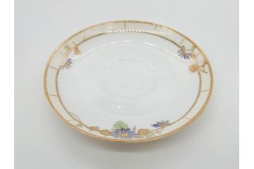明治〜大正期　オールドノリタケ　NORITAKE　ラスター彩　金彩　金盛　花　手仕事の美しさが凝縮されたカップ&ソーサー4客セット(マルキ印、フラワー、オレンジ、風景、ハンドペイント、C&S、洋食器)(R-083296)