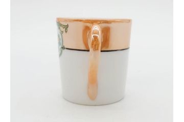 明治〜大正期　オールドノリタケ　NORITAKE　ラスター彩　金彩　金盛　花　手仕事の美しさが凝縮されたカップ&ソーサー4客セット(マルキ印、フラワー、オレンジ、風景、ハンドペイント、C&S、洋食器)(R-083296)
