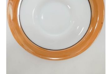 明治〜大正期　オールドノリタケ　NORITAKE　ラスター彩　金彩　金盛　花　手仕事の美しさが凝縮されたカップ&ソーサー4客セット(マルキ印、フラワー、オレンジ、風景、ハンドペイント、C&S、洋食器)(R-083296)