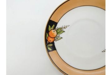 明治〜大正期　オールドノリタケ　NORITAKE　ラスター彩　金彩　金盛　花　手仕事の美しさが凝縮されたカップ&ソーサー4客セット(マルキ印、フラワー、オレンジ、風景、ハンドペイント、C&S、洋食器)(R-083296)