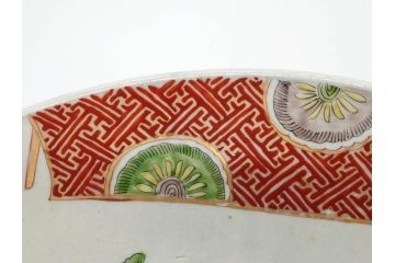 江戸期　古伊万里　色絵　染付　金彩　鶴松図　約46cm　1尺5寸　緻密な絵付けに匠の美技を感じる大皿(山、風景、吉祥文様、和皿、和食器、尺皿、一尺五寸)(R-083297)