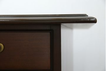 中古　トーマスビル(THOMASVILLE)　シンプルながらクラシカルで優雅な佇まいの両袖机(二―ホールデスク、プレジデントデスク、ワークデスク、オフィスデスク、在宅用、在宅ワーク用)(R-083313)