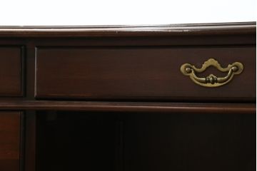中古　トーマスビル(THOMASVILLE)　シンプルながらクラシカルで優雅な佇まいの両袖机(二―ホールデスク、プレジデントデスク、ワークデスク、オフィスデスク、在宅用、在宅ワーク用)(R-083313)