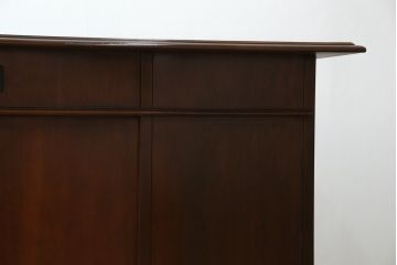 中古　トーマスビル(THOMASVILLE)　シンプルながらクラシカルで優雅な佇まいの両袖机(二―ホールデスク、プレジデントデスク、ワークデスク、オフィスデスク、在宅用、在宅ワーク用)(R-083313)