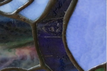 ヴィンテージ照明　アメリカ　激レア!!　希少モデル　Tiffany & Co. Style Studio(ティファニー スタイル スタジオ)　アイリス　ランタン　ステンドグラス照明　(R-083314)