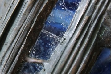 ヴィンテージ照明　アメリカ　激レア!!　希少モデル　Tiffany & Co. Style Studio(ティファニー スタイル スタジオ)　アイリス　ランタン　ステンドグラス照明　(R-083314)