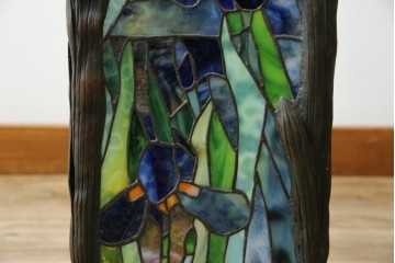 ヴィンテージ照明　アメリカ　激レア!!　希少モデル　Tiffany & Co. Style Studio(ティファニー スタイル スタジオ)　アイリス　ランタン　ステンドグラス照明　(R-083314)