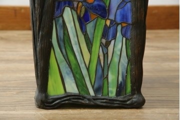 ヴィンテージ照明　アメリカ　激レア!!　希少モデル　Tiffany & Co. Style Studio(ティファニー スタイル スタジオ)　アイリス　ランタン　ステンドグラス照明　(R-083314)